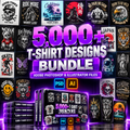 5,000+ T-Shirt Design Bundle Download | Photoshop & Illustrator Graphics Collection