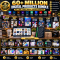 60+ Million Digital Products Bundle | PLR, MRR, Canva Templates & AI Prompts