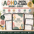 ADHD Digital Planner 2026–2027 Mockup