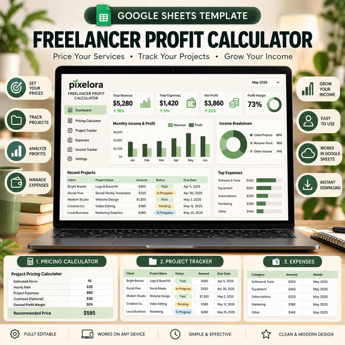 Freelancer Profit Calculator and Project Pricing Tool