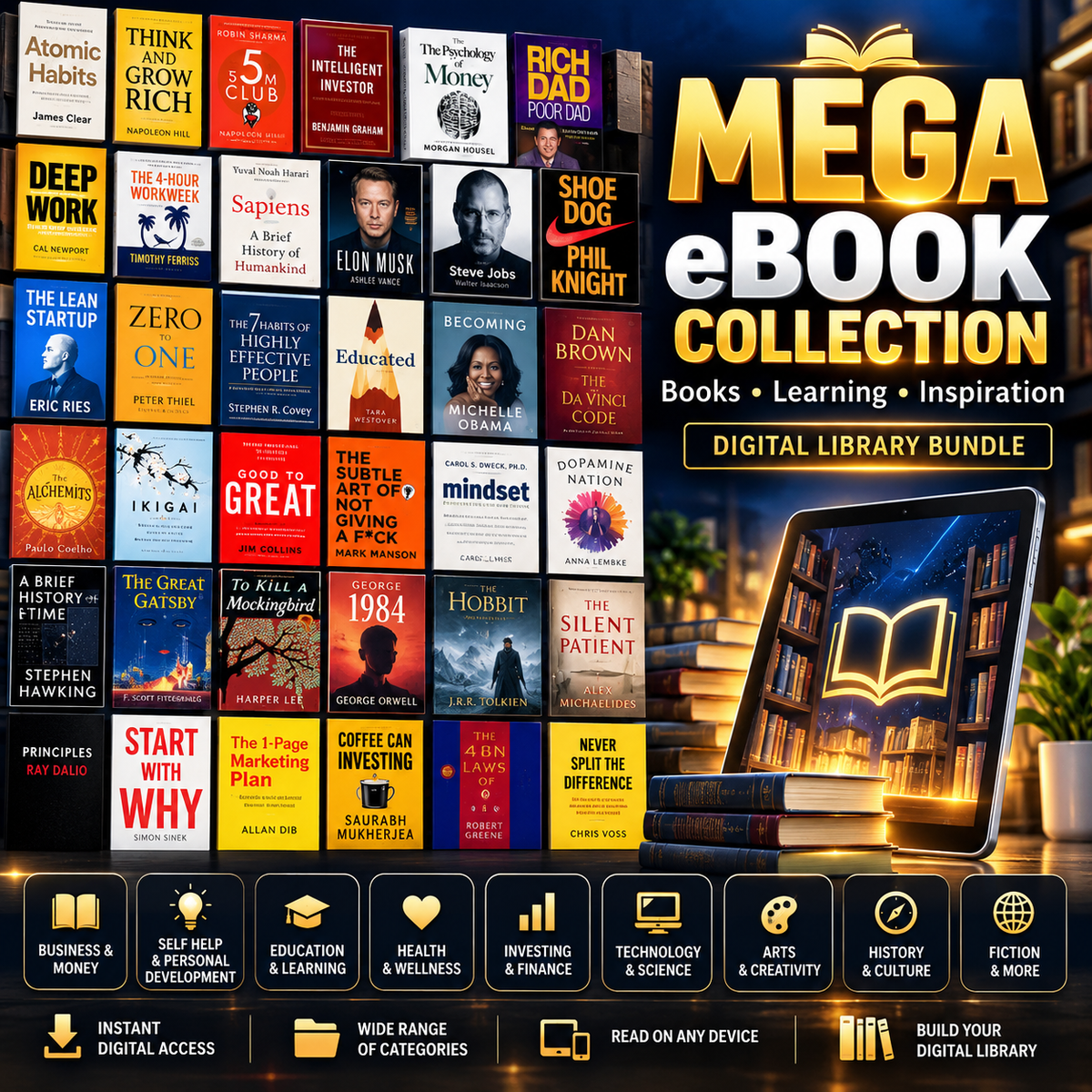 10 Million+ Ebooks +  promoting an eBook bundle with a large collection of titles