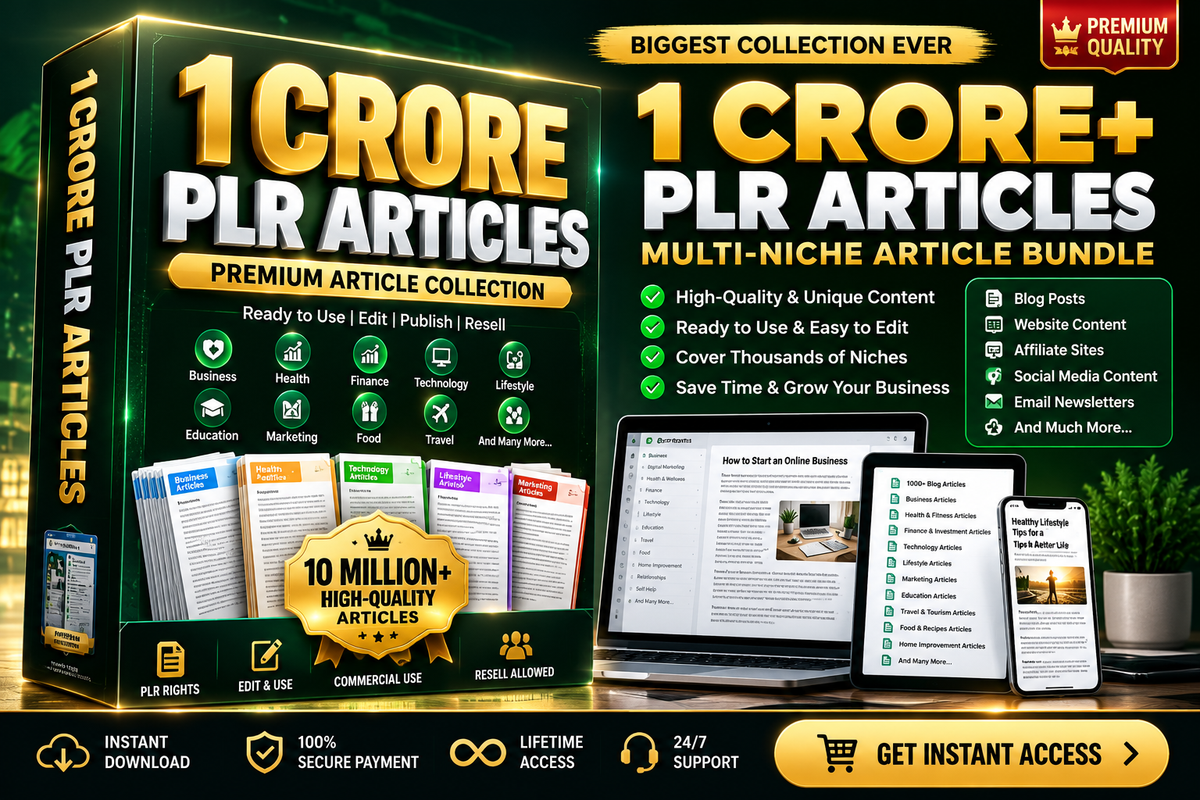 PLR Articles Bundle for Bloggers and Marketers