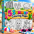 Summer Coloring Pages with Ice Cream | Cute Summer Coloring Book for Kids, Toddlers & Preschoolers